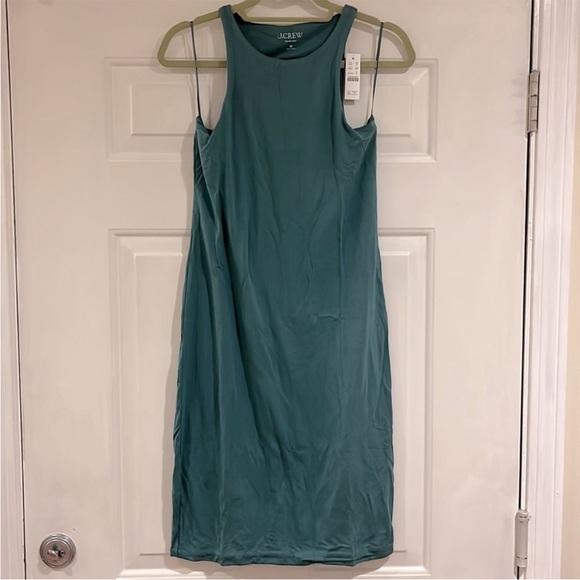 J.Crew FormKnit high-neck cutaway dress jade color medium NWT - Picture 2 of 2